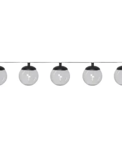GLOBE Solcells-ljusslinga 210cm Svart