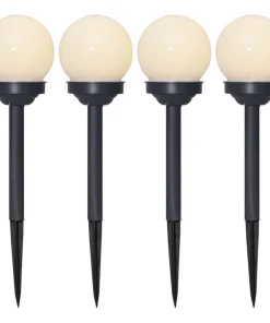 GLOBUS 4-PACK Solcellsdekoration 27cm Vit IP44
