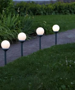 GLOBUS 4-PACK Solcellsdekoration 27cm Vit IP44