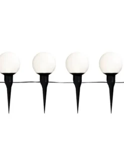 GLOBUS Solcells-Ljusslinga 9cm Vit