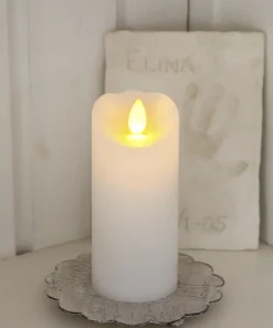 Glow LED Blockljus 12,5cm Vit