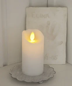 Glow LED Blockljus 10cm Vit