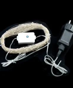 GNISTRA Ljusslinga 25m Kallvit 250LED Transformator