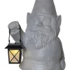 GNOMY Solcellsdekoration Tomte 53cm Grå