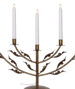GRACE Metalljusstake 48cm Antikmässing
