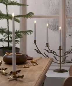 GRACE Metalljusstake 48cm Antikmässing