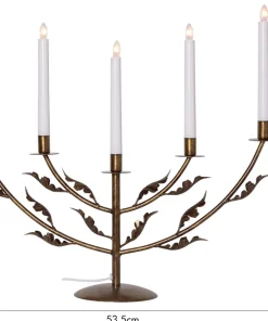GRACE Metalljusstake 48cm Antikmässing