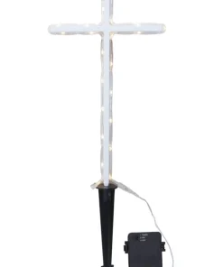 GRAVECROSS LED-Gravljus 41cm 24LED IP44 Vit