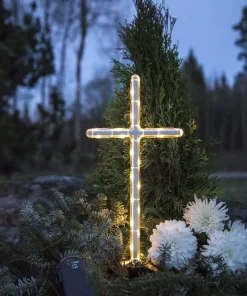 GRAVECROSS LED-Gravljus 41cm 24LED IP44 Vit