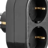 GRENKONTAKT Vägg 2:a 9cm Svart