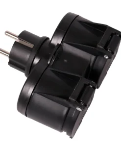 GRENKONTAKT Vägg 2:a Utomhus IP44 12cm Svart