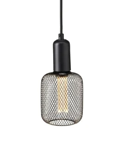 GRID Fönsterlampa Cylinder 10cm Svart