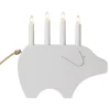 GRY Ljusstake 4L 28,5cm Vit