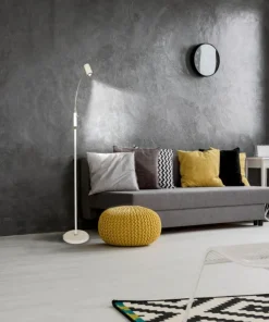 GUSTO Golvlampa Dimbar 132cm Vit
