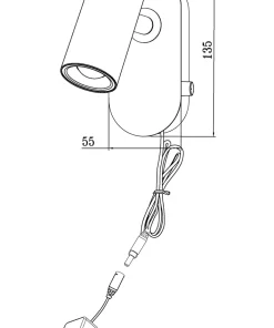 GUSTO Väggspot LED 14cm Svart