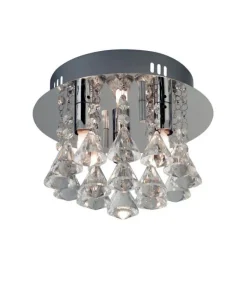 HANNA Taklampa 3L 36cm Kristall/Krom