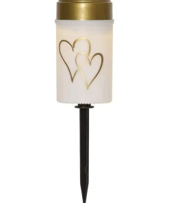 HEARTY Solcellsljus 12cm Vit
