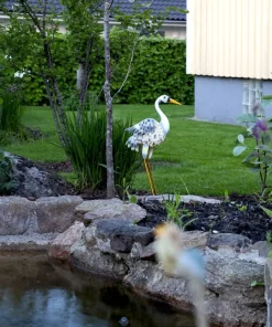 HERON Solcellsdekoration 55cm Grå