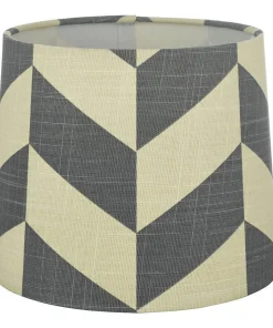 HERRINGBONE Lampskärm Linne 20cm Grå/Vit