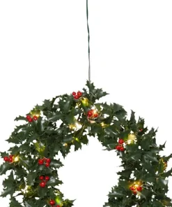 HOLLY Krans Batteri 30cm 20LED Grön IP44