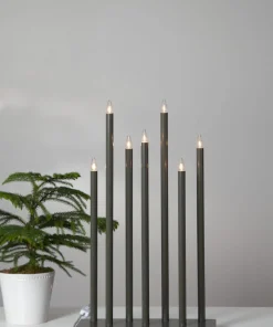 HOLY Träljusstake 66cm Grå