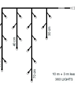ICE Ljusgardin 10m 12V IP44