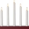INEZ Ljusstake 24cm Vit/Röd