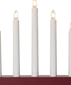 INEZ Ljusstake 24cm Vit/Röd