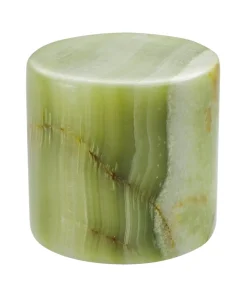 JADE Silkesmatt Bordsljus Äkta Ädelsten 8x8cm Grön