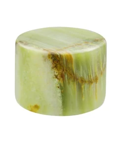 JADE Silkesmatt Bordsljus Äkta Ädelsten 8x6cm Grön