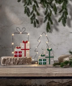JOLLY Bordsdekoration Paket Batteri 25cm Röd