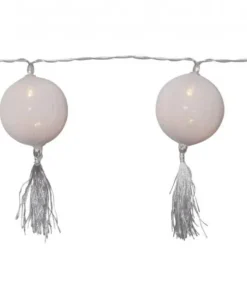 JOLLY TASSEL LIGHT Batterislinga 135cm Vit
