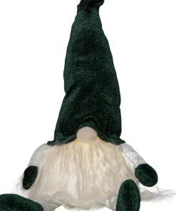 JOYLIGHT Dekorationsfigur Tomte Batteri 44cm Grön