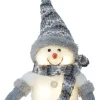 JOYLIGHT Snögubbe Dekoration 25cm Grå/Vit