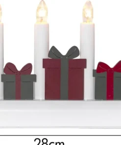 JULIA Paket Träljusstake 28cm Vit