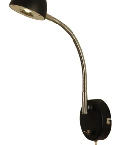 JUNO Vägglampa 28cm Svart/Krom