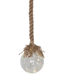 JUTTA Glasdekoration Batteri 15LED 10cm Beige