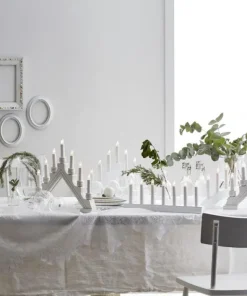 KARIN Träljusstake 42cm Vit