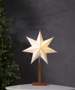 Karo Stjärna på fot 55cm Brun