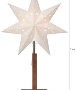 Karo Stjärna på fot 55cm Brun