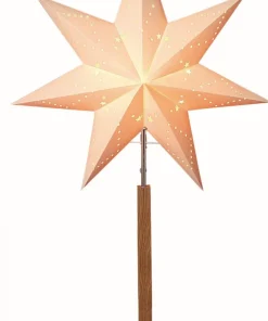 KARO Stjärna på fot 100cm Vit/Natur