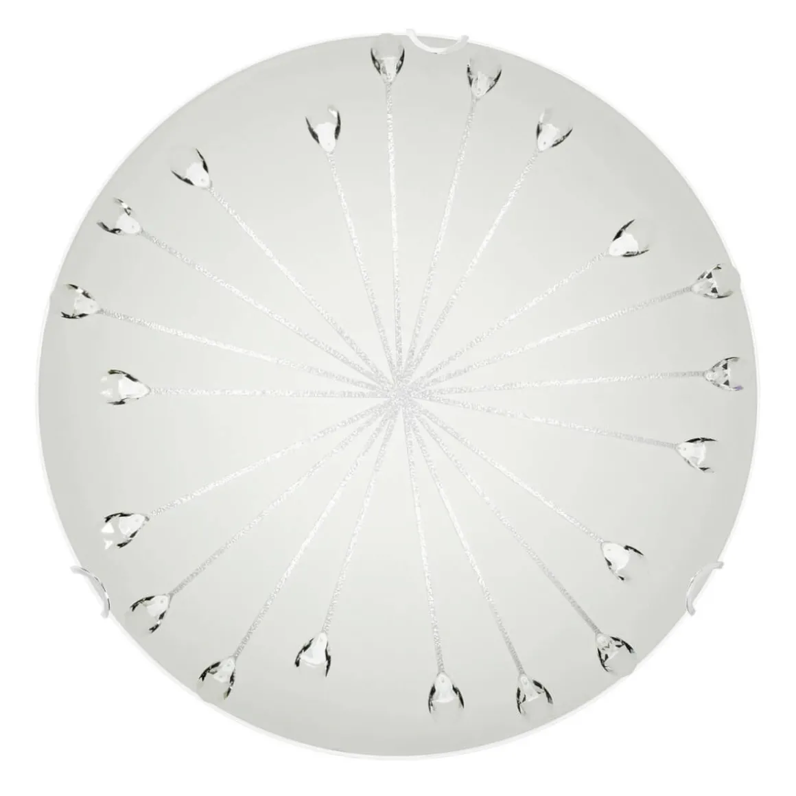 KOMET LED-Plafond 48cm Frostad/Kristall