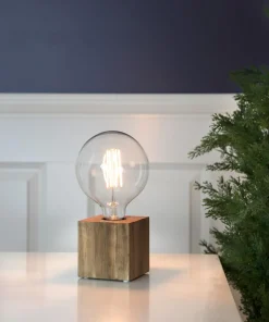KUB Lampfot E27 9cm Brun