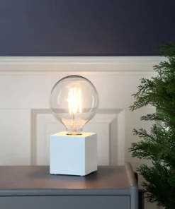 KUB Lampfot E27 9cm Vit