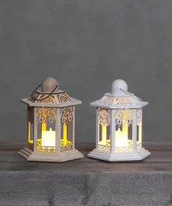 LACE Lykta 14cm LED Natur