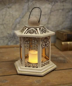 LACE Lykta 14cm LED Natur
