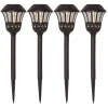 LACE Solcells-pollare 4-pack 31cm Svart