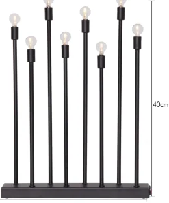 LADDA USB Ljusstake 40cm Svart