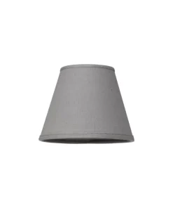 LAMPSKÄRM Linne Klotfäste 8/14cm Grå