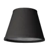 LAMPSKÄRM Linne Klotfäste Svart 14cm
